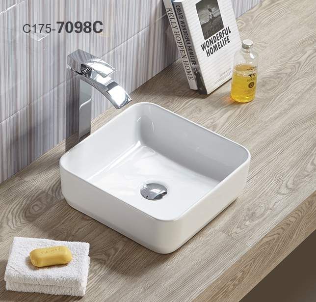 RICO 7098C COUNTER TOP BASIN 360X360X125 WHITE