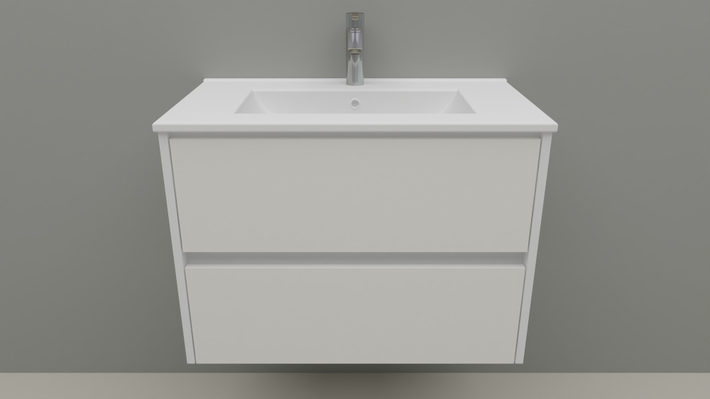 Perla լոգասենյակի PVC կահույք Urban, 700x500x388մմ, սպիտակ փայլուն