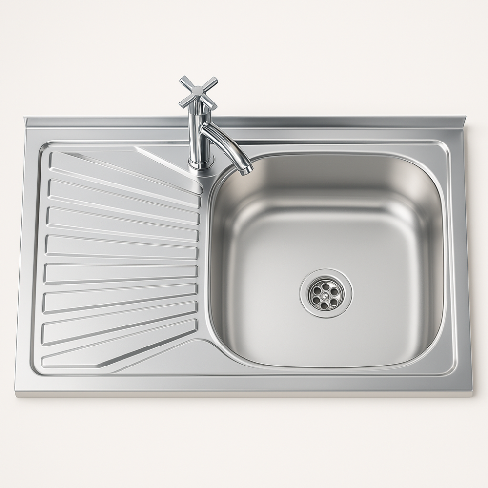 20250409_0950_Stainless Steel Sink_remix_01jrchm0mxehfbpfqkrcfr3c5k