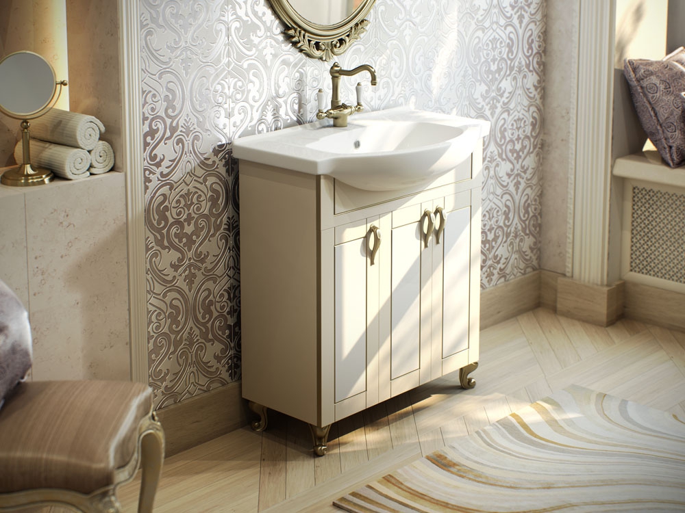 ROSA FURNITURE BASIN ELEGANCE 75CM WHITE (2)