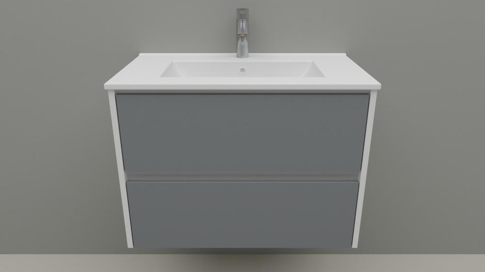 Perla լոգասենյակի PVC կահույք Urban, 700x500x388մմ, մոխրագույն