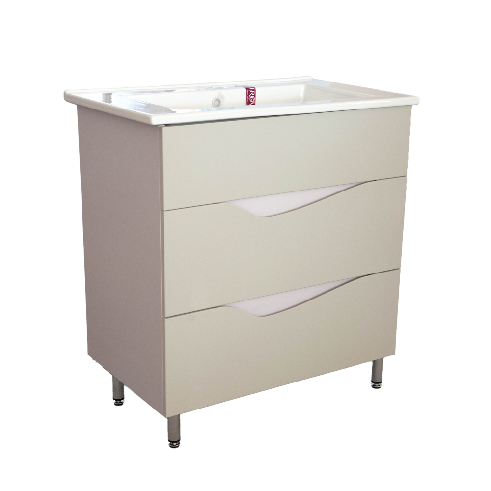 Perla լոգասենյակի PVC կահույք Marea Lux, 715x690x430մմ, կապուչինո մատ