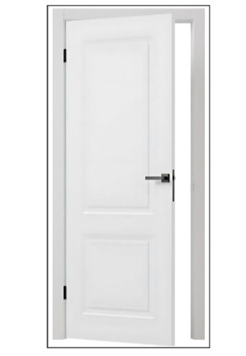 VDK DOOR SYMPHONY DG 800X2000X38MM SNOW-WHITE SHAGREEN PVC